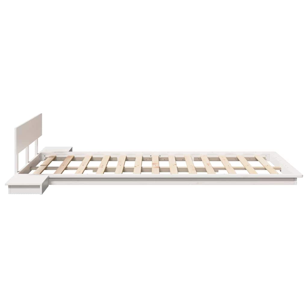 vidaXL Σκελετός Κρεβατιού με κεφαλάρι Καφέ 135 x 190 cm ξύλο