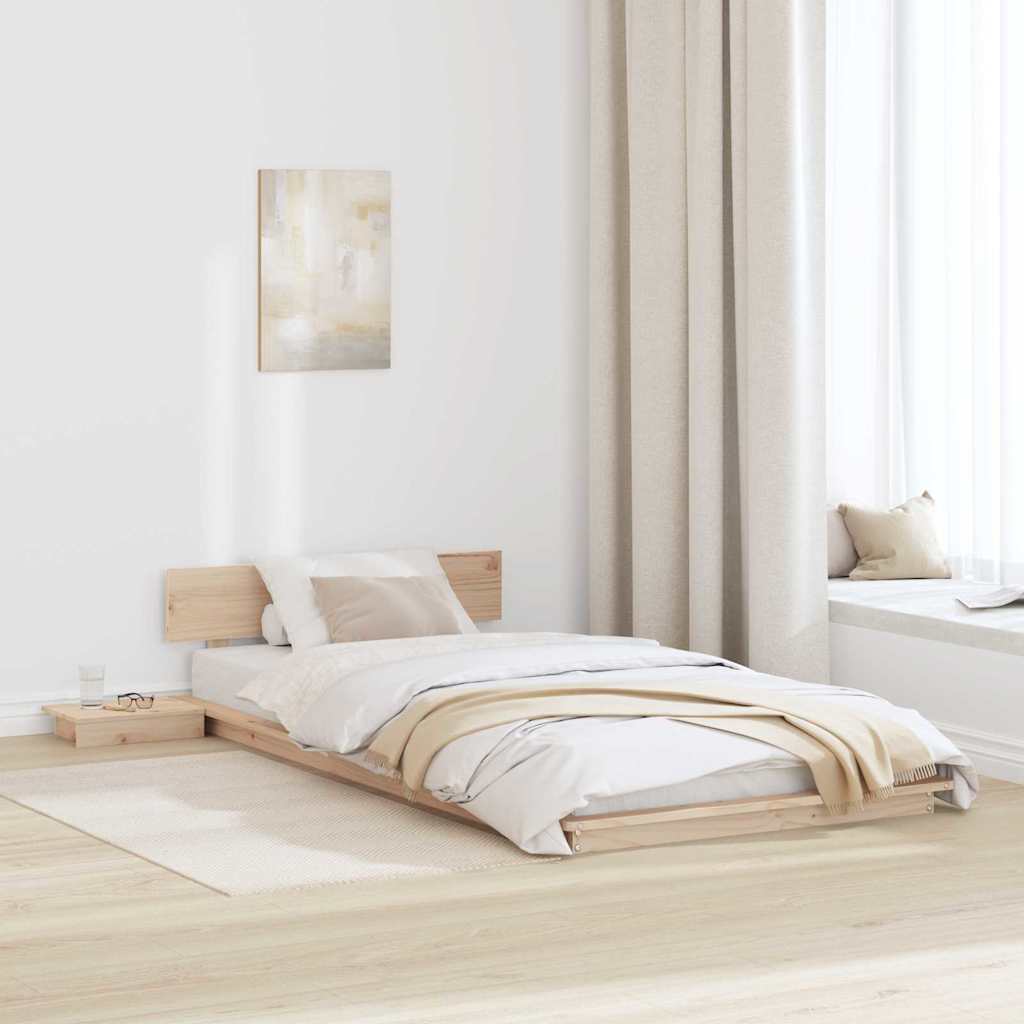 vidaXL Σκελετός Κρεβατιού Καφέ 100 x 200 cm ξύλο