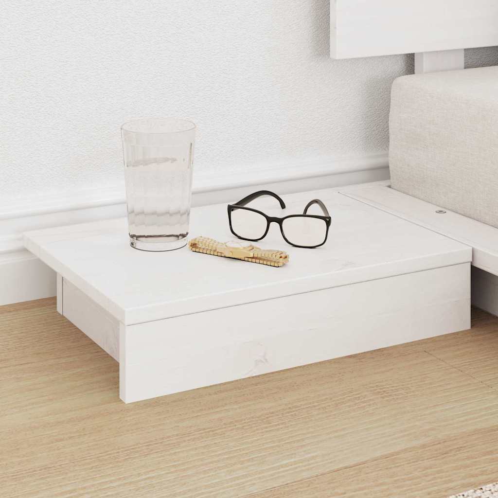 vidaXL Σκελετός Κρεβατιού με κεφαλάρι Λευκό 100 x 200 cm ξύλο