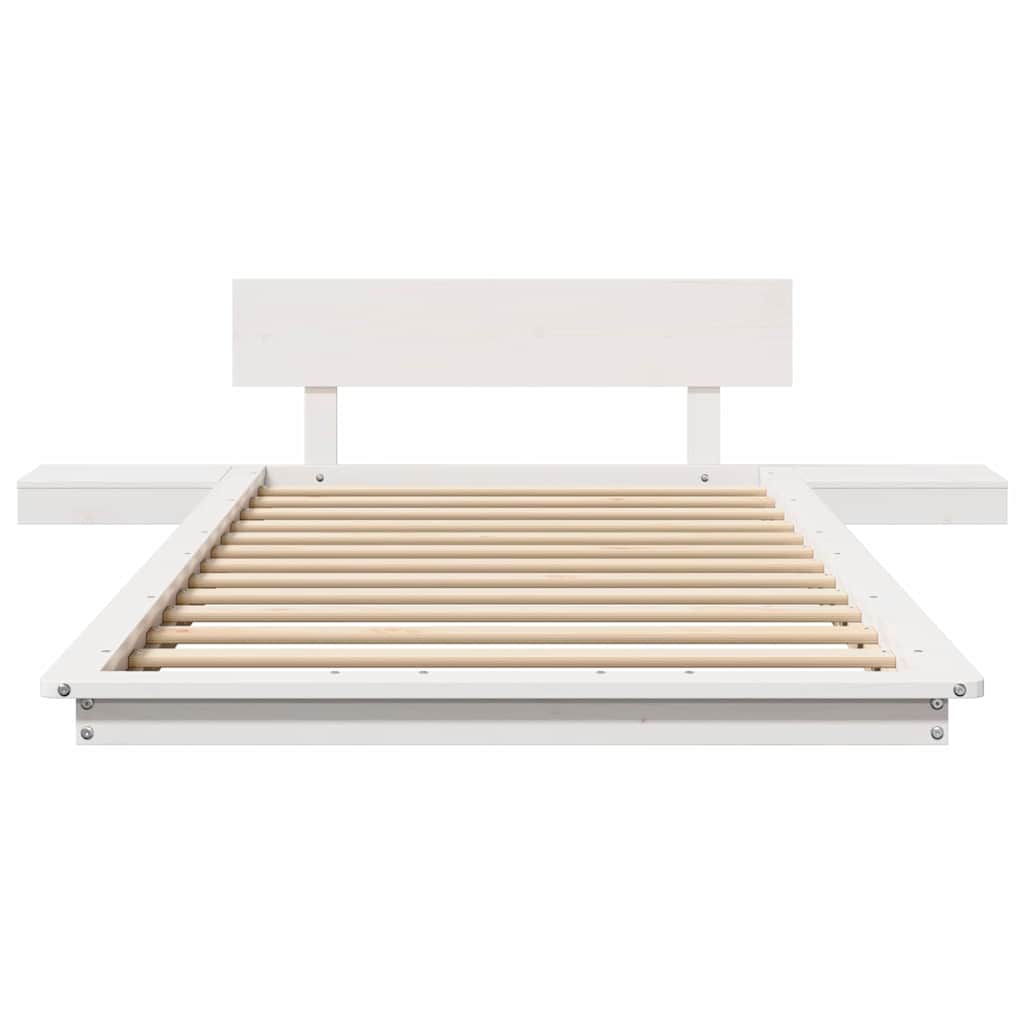 vidaXL Σκελετός Κρεβατιού Λευκό 80 x 200 cm ξύλο