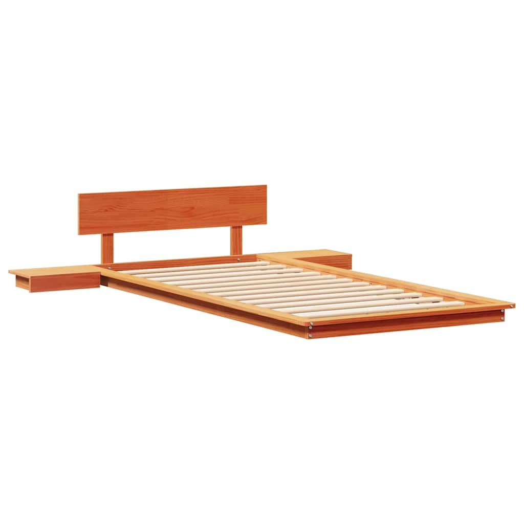 vidaXL Σκελετός Κρεβατιού Καφέ 90 x 190 cm ξύλο