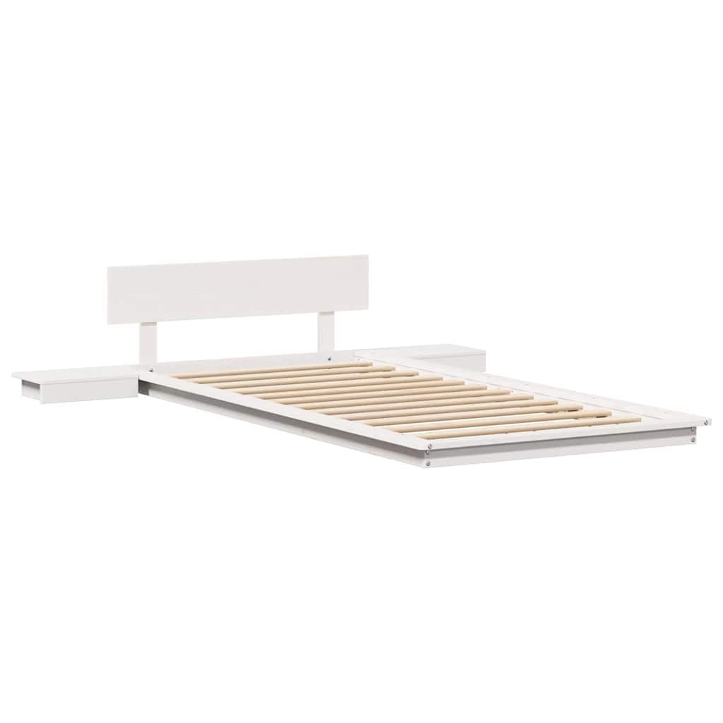vidaXL Σκελετός Κρεβατιού Καφέ 75 x 190 cm ξύλο