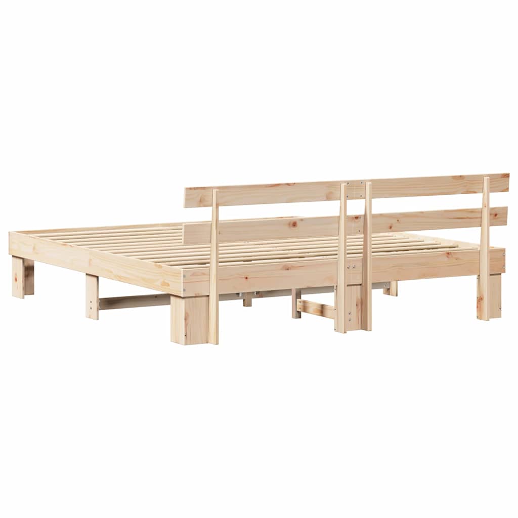 vidaXL Σκελετός Κρεβατιού με κεφαλάρι Καφέ 180 x 200 cm