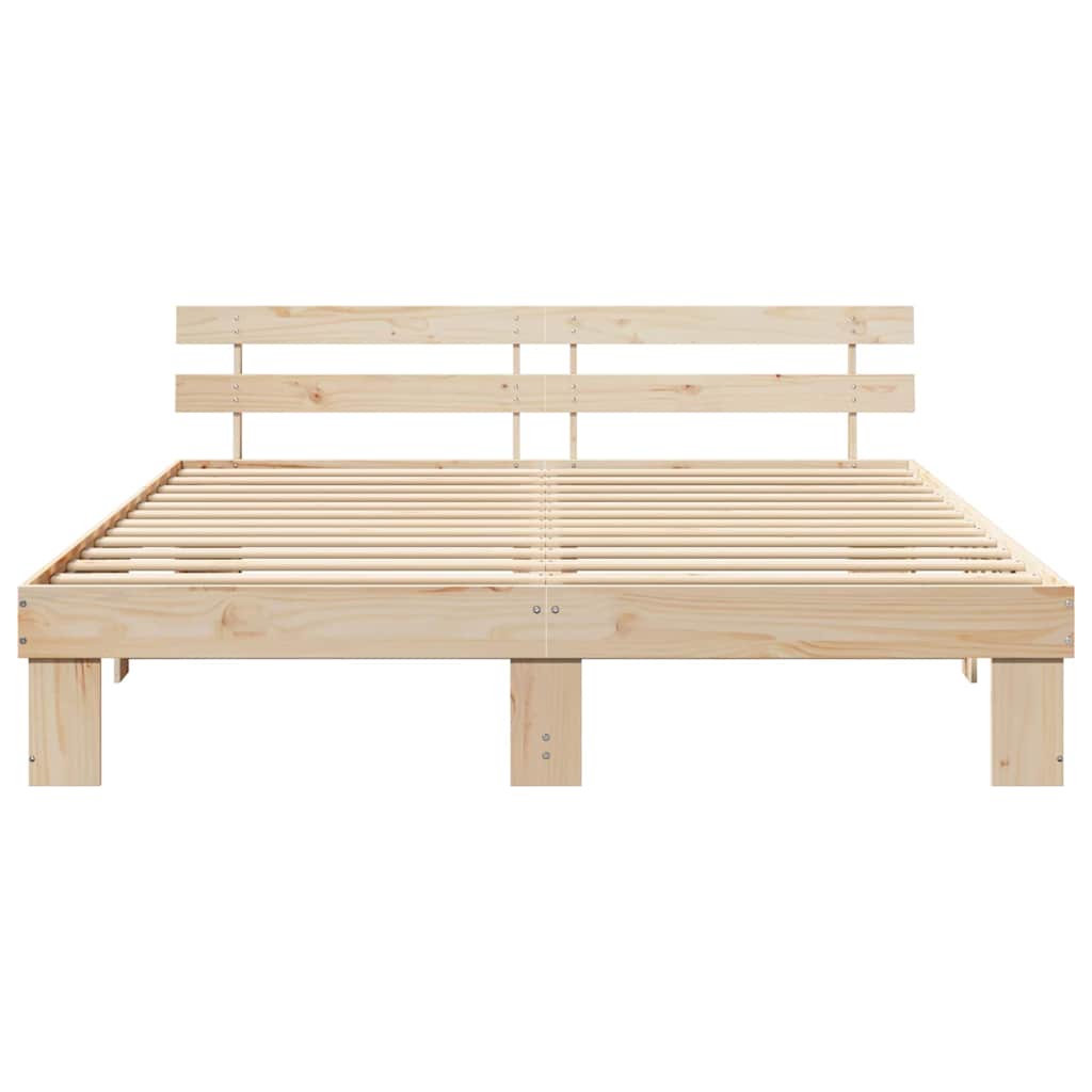 vidaXL Σκελετός Κρεβατιού με κεφαλάρι Καφέ 180 x 200 cm