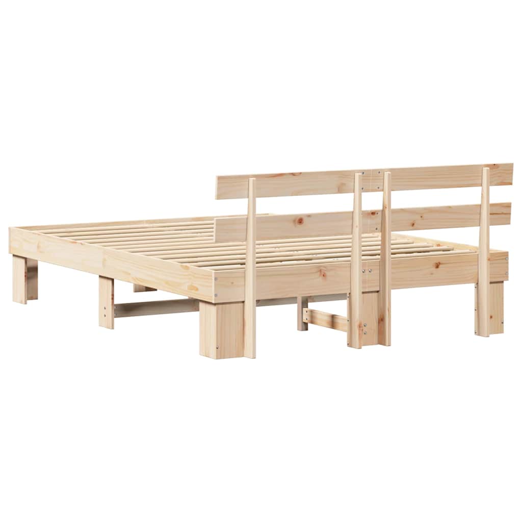 vidaXL Σκελετός Κρεβατιού με κεφαλάρι Καφέ 160 x 200 cm