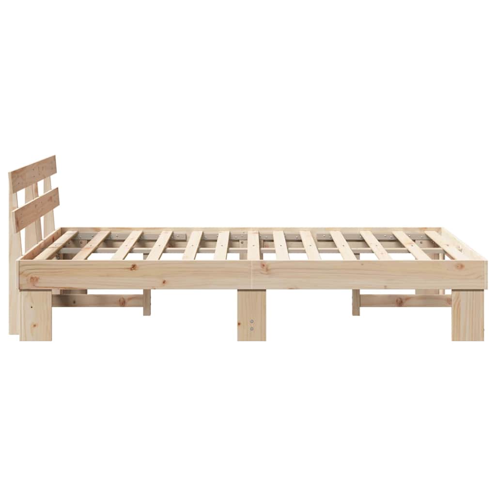 vidaXL Σκελετός Κρεβατιού με κεφαλάρι Καφέ 120 x 200 cm