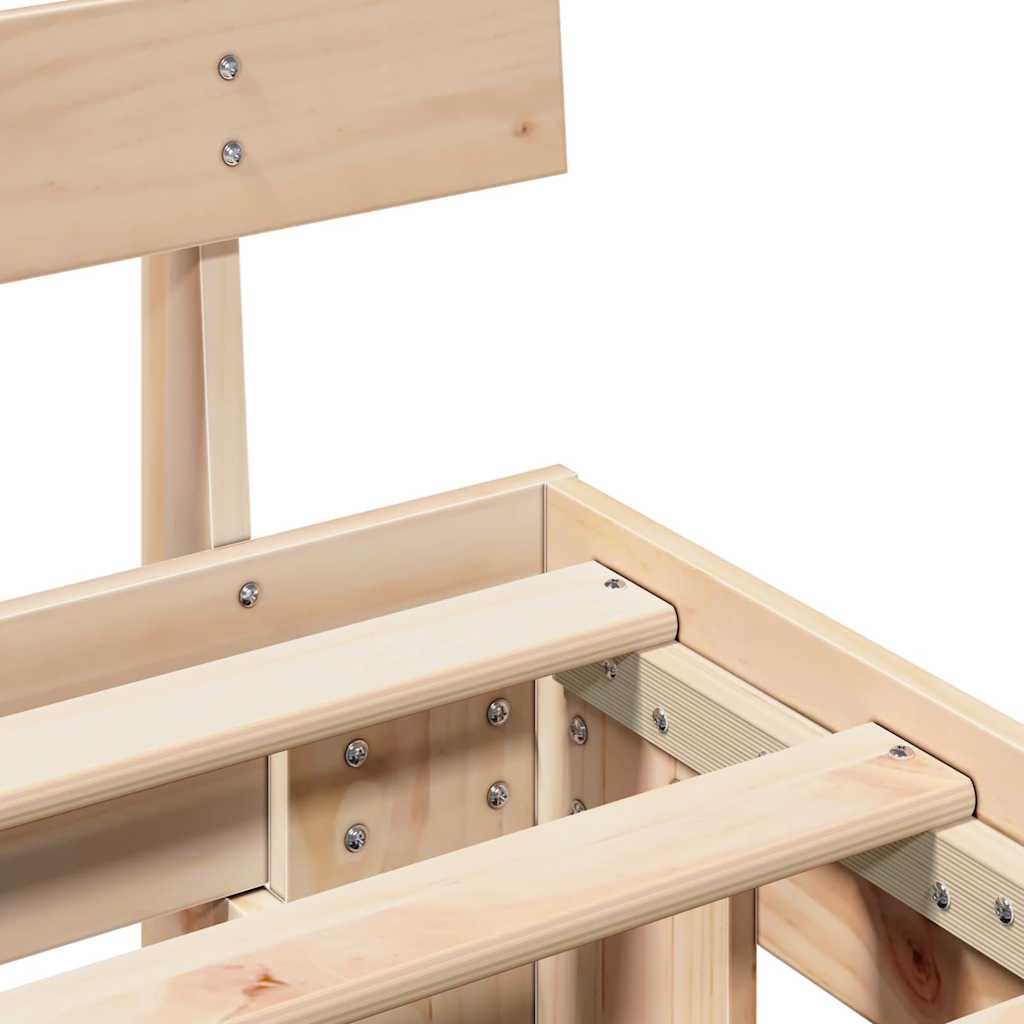 vidaXL Σκελετός Κρεβατιού Φυσικό 80 x 200 cm Στερεά ξυλεία πεύκου