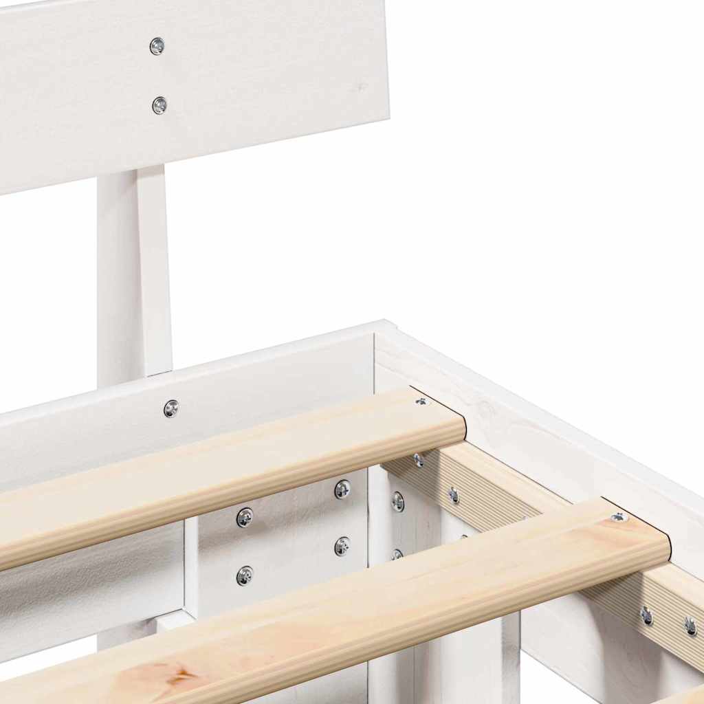 vidaXL Σκελετός Κρεβατιού Λευκό 80 x 200 cm Στερεά ξυλεία πεύκου