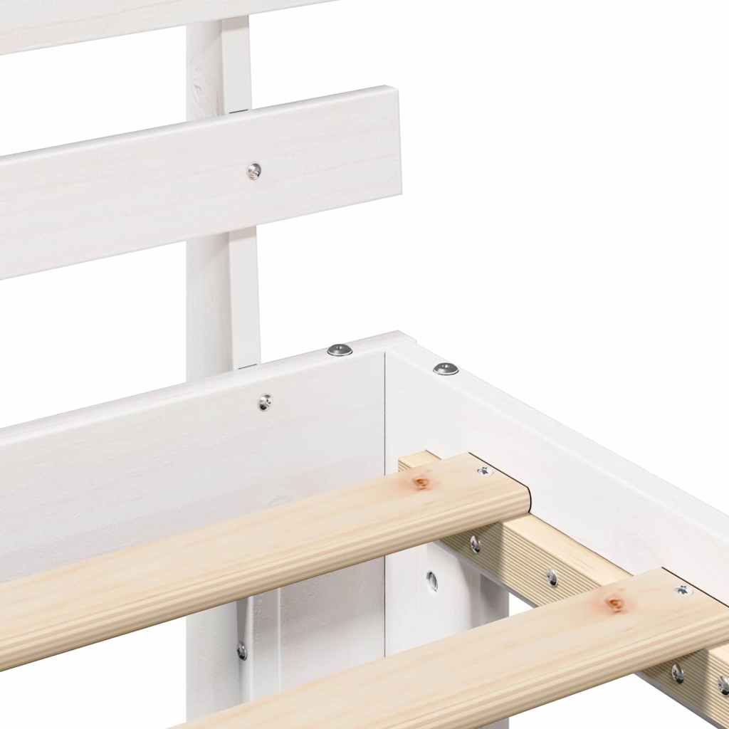 vidaXL Σκελετός Κρεβατιού Λευκό 100 x 200 cm Στερεά ξυλεία πεύκου