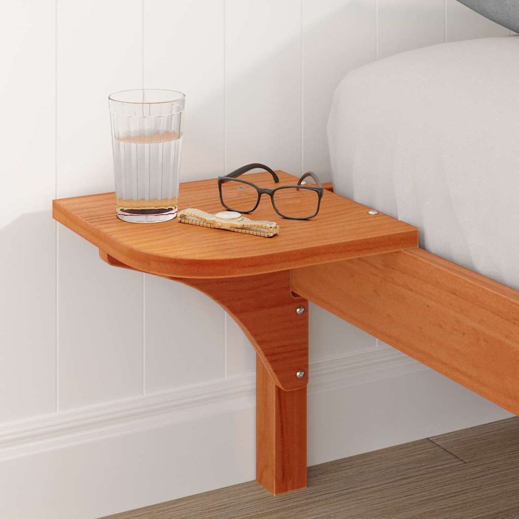 vidaXL Σκελετός Κρεβατιού Κερωτό καφέ 135 x 190 cm