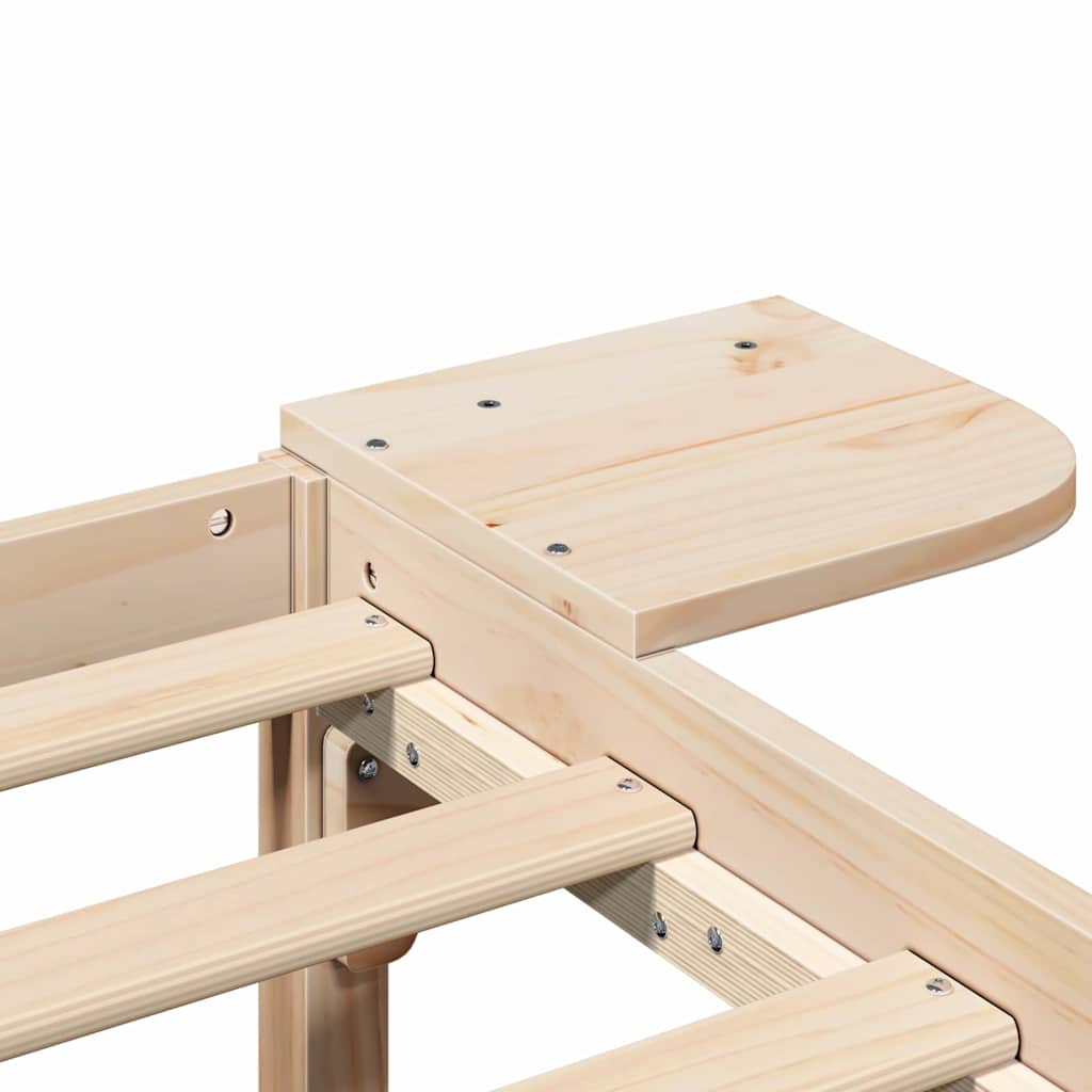 vidaXL Σκελετός Κρεβατιού Φυσικό 90 x 190 cm Στερεά ξυλεία πεύκου