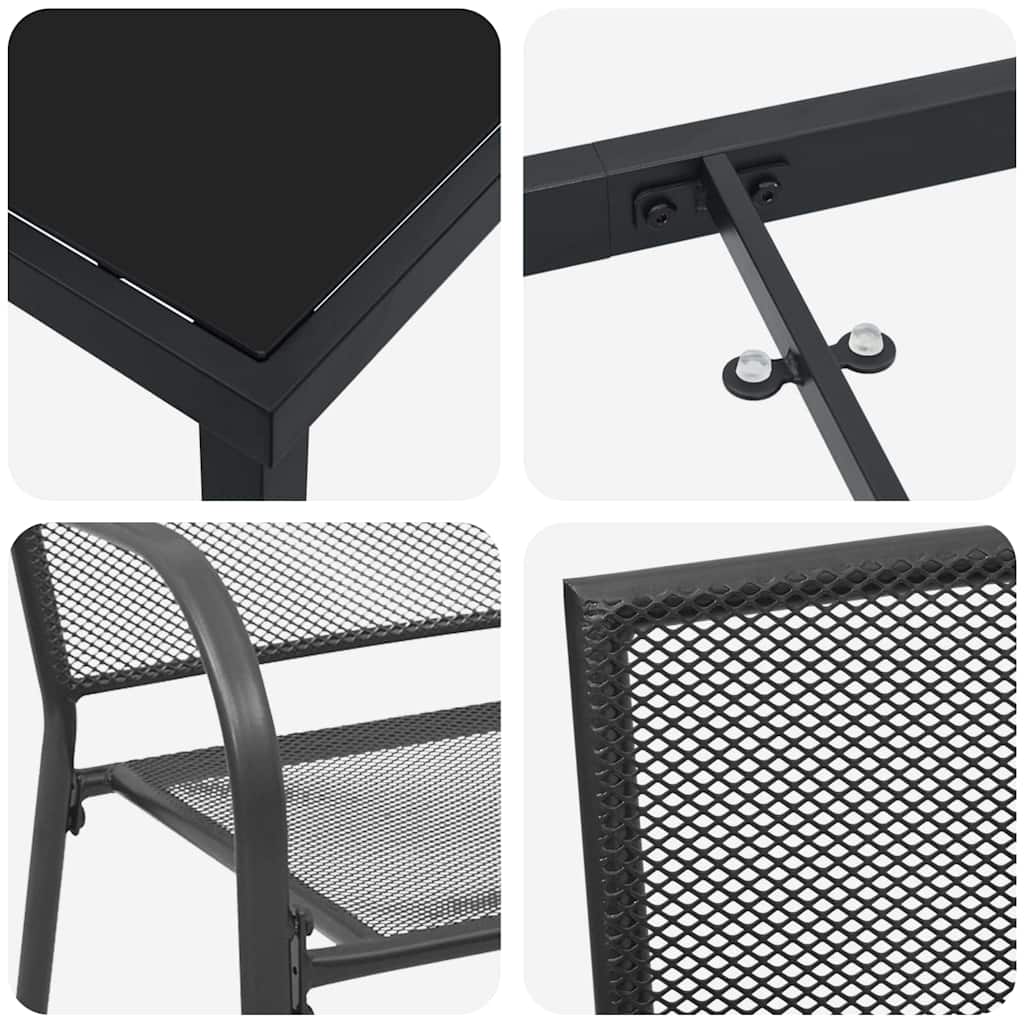 vidaXL Σύνολο Κηπευτικών Γευμάτων 5 Τεμαχίων Ανθρακί Ατσάλι