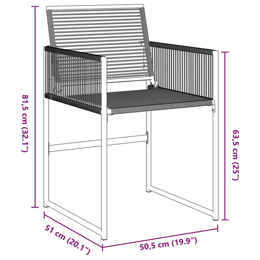 vidaXL 5 τεμαχίων σετ τραπεζαρίας κήπου Μαύρο Πολυ Ρατάν