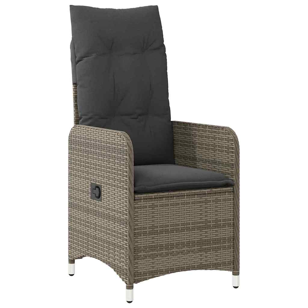 vidaXL Σετ Κηπουρικών Επίπλων 3 Τεμαχίων με Μαξιλάρια Γκρι Ράτα