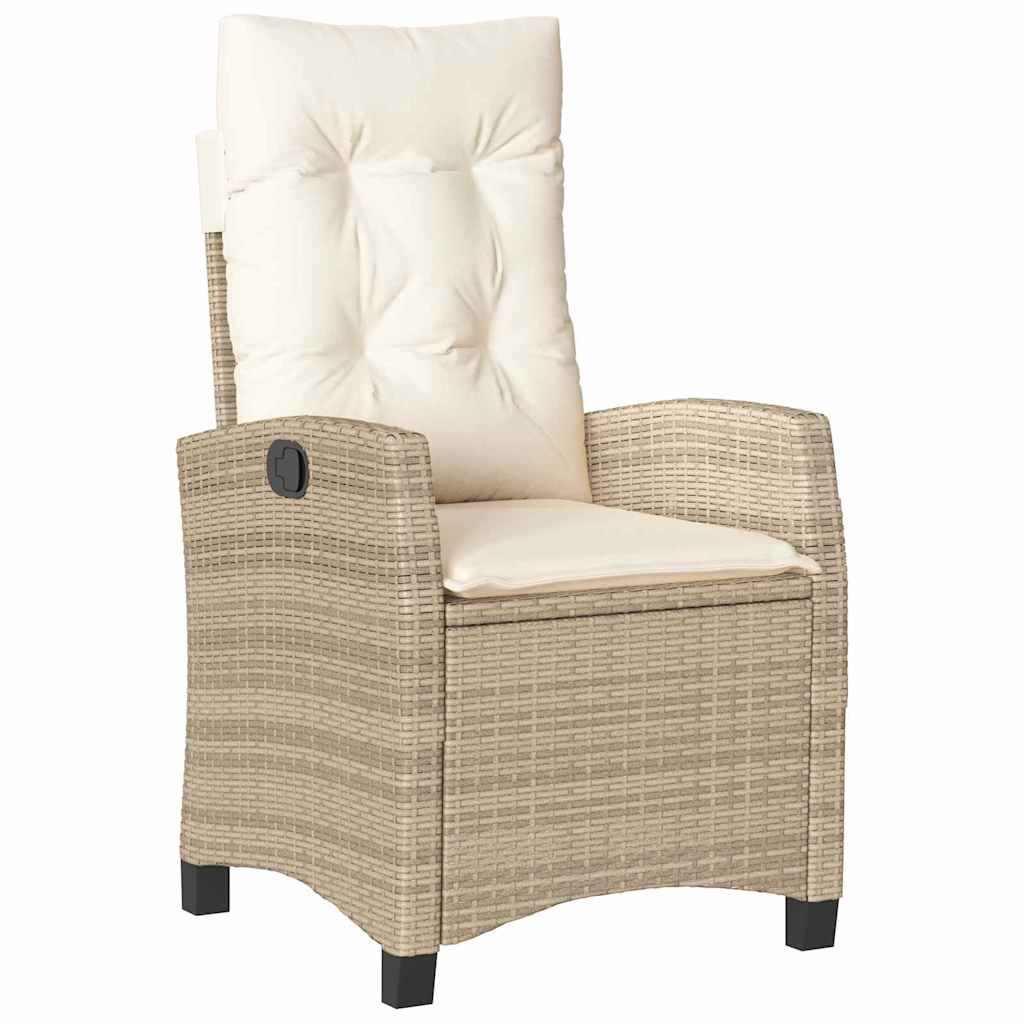 vidaXL Σετ Γευμάτων Κήπου 5 Τεμαχίων με Μαξιλάρια - Μπεζ Πολυ Ράτταν