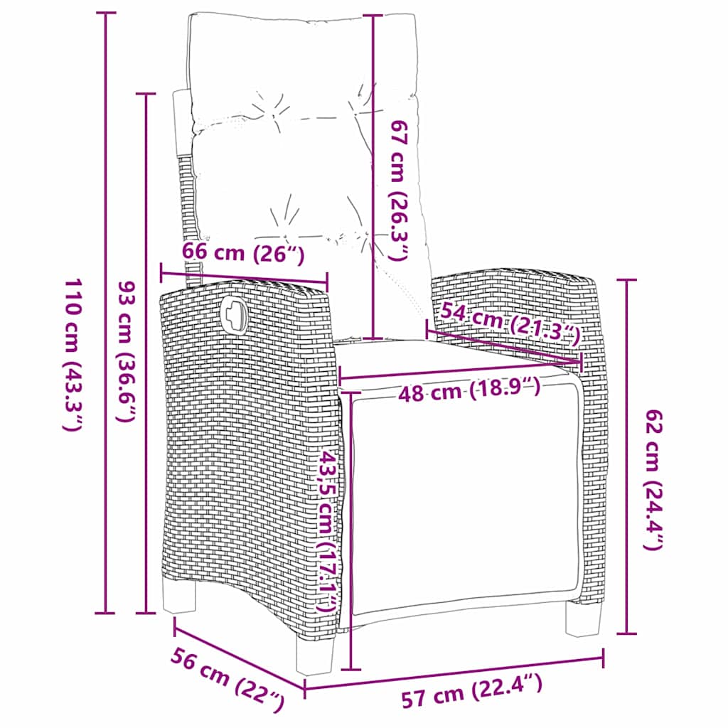 vidaXL Σέτ φαγητού για κήπο 5 pcs Γκρι συνθετικό ρατάν
