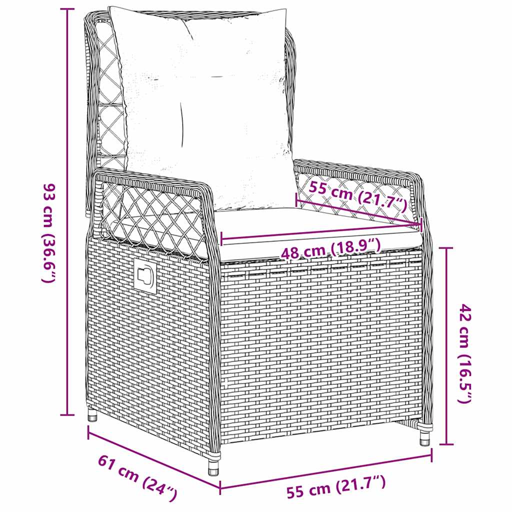 vidaXL Σετ Κηπουρικών Τραπεζιών 5 Τμχ Γκρι Πολυ Ράφτιν