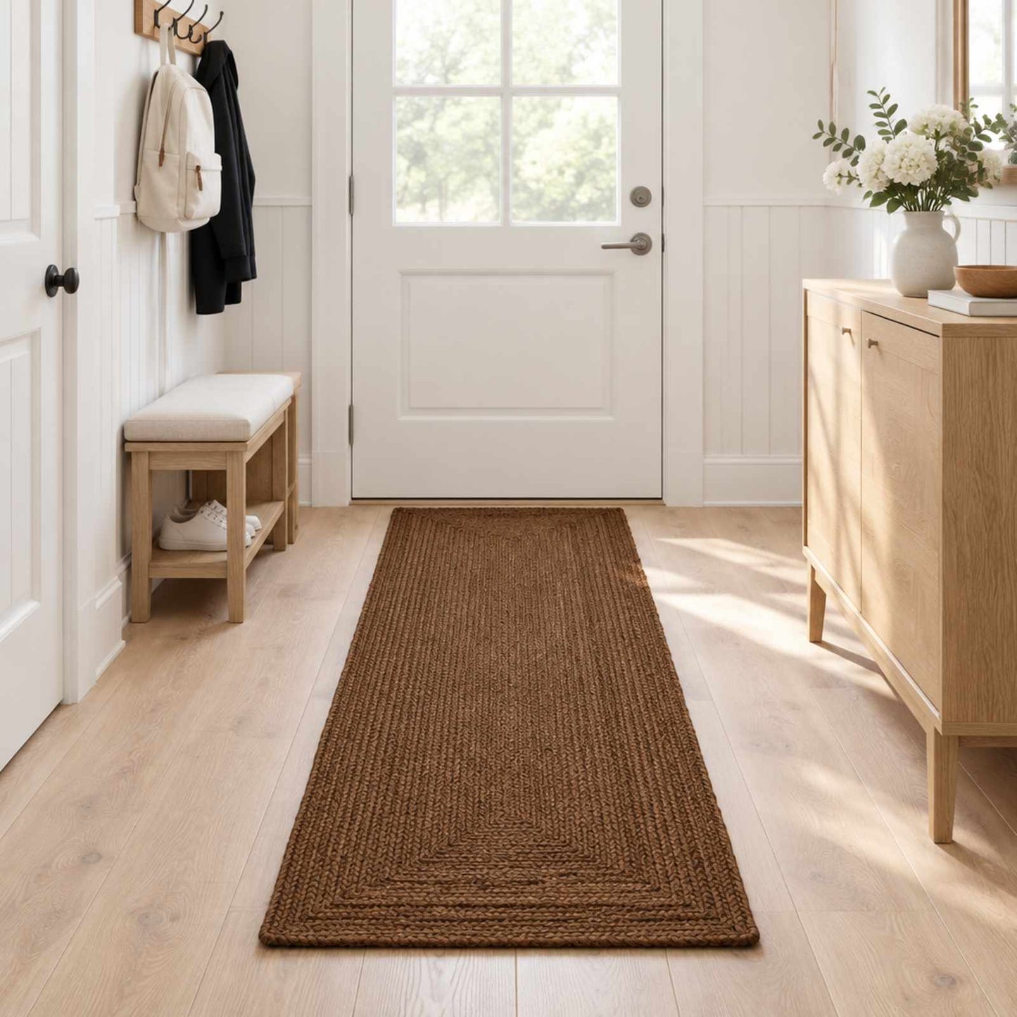 vidaXL Χαλί Περιοχής Γκρι 60 x 200 cm Γιούτα