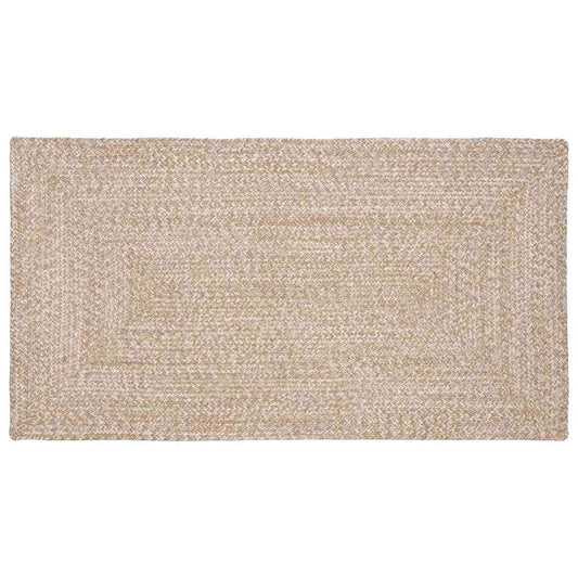 vidaXL Χαλιά χώρου Φυσικό και Λευκό 60 x 110 cm Γιούτα