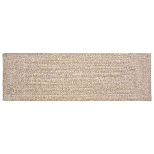 vidaXL Χαλιά χώρου Φυσικό και Λευκό 80 x 200 cm Γιούτα