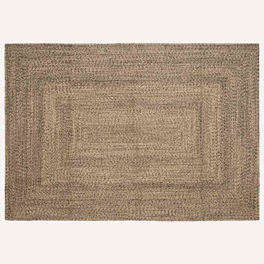 vidaXL Χαλιά χώρου Φυσικό και Μαύρο 160 x 230 cm Γιούτα