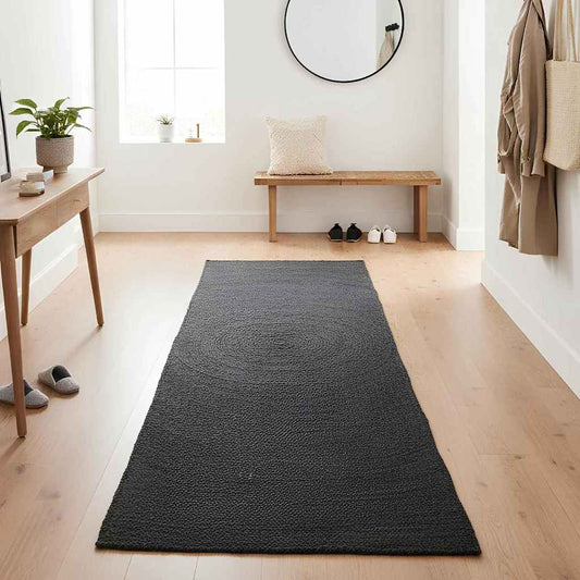 vidaXL Χαλιά χώρου Σκούρο Γκρι 60 x 200 cm Γιούτα