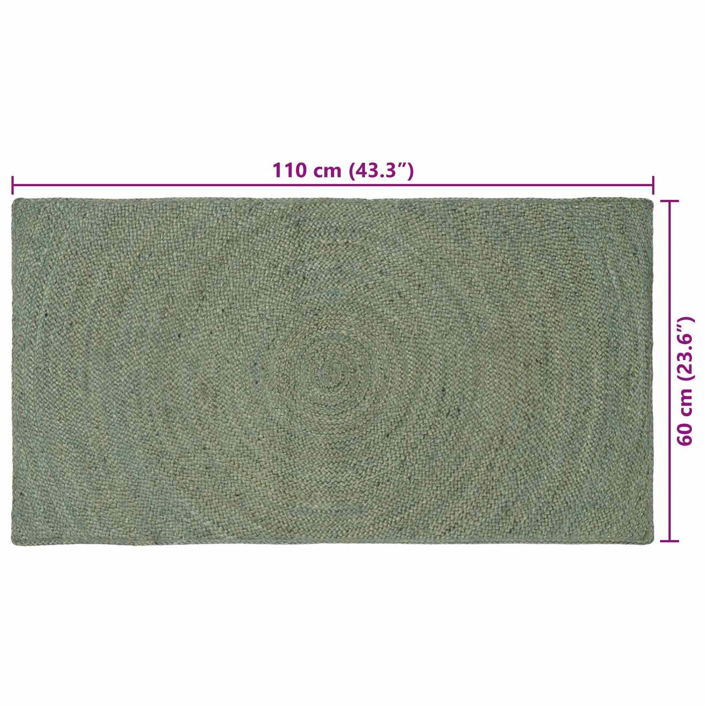 vidaXL Χαλιά χώρου Λαδί 60 x 110 cm Γιούτα