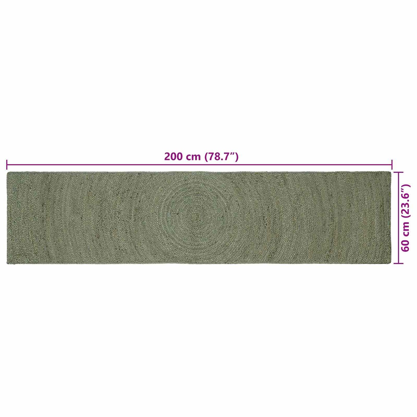 vidaXL Χαλιά χώρου Λαδί 60 x 200 cm Γιούτα