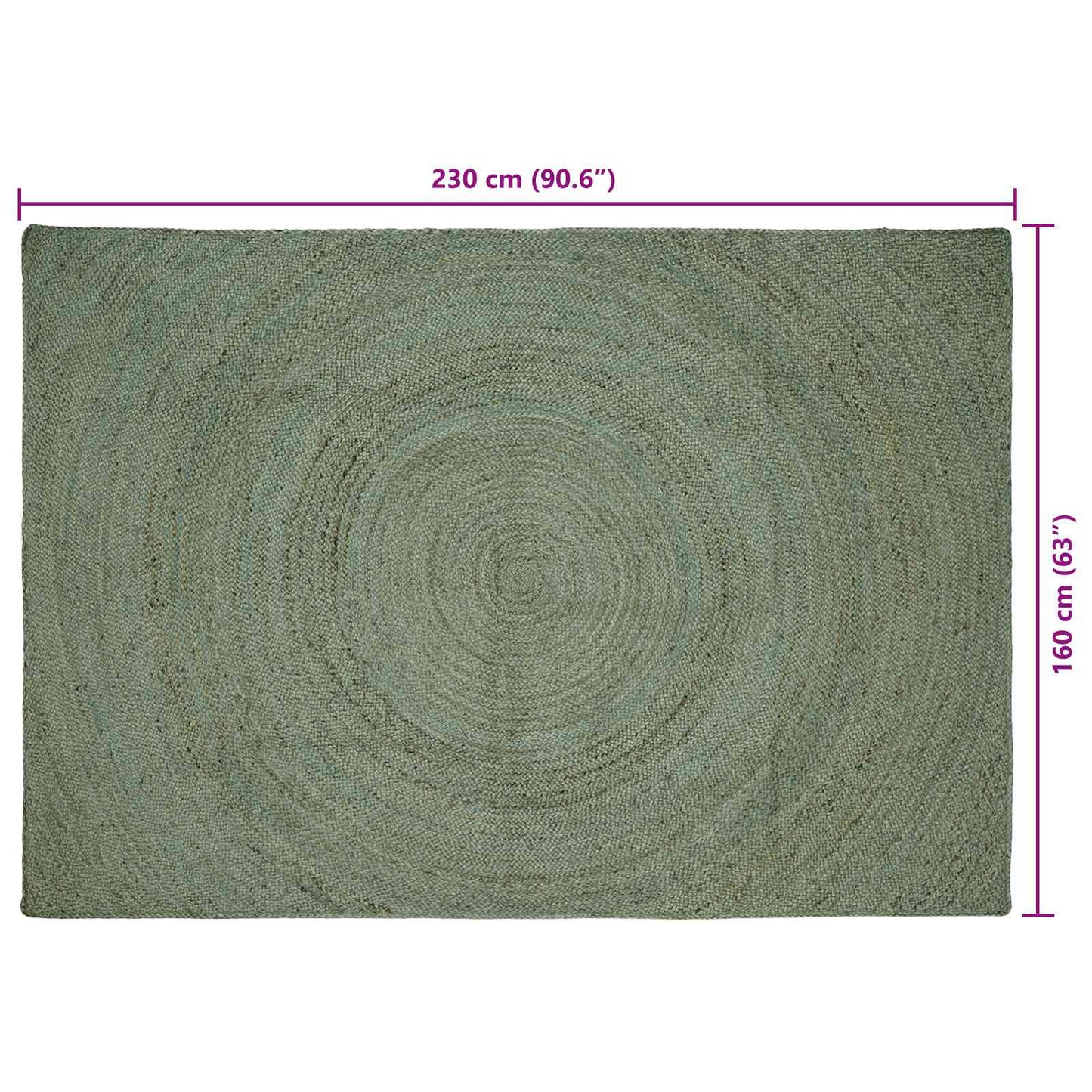 vidaXL Χαλιά χώρου Λαδί 160 x 230 cm Γιούτα