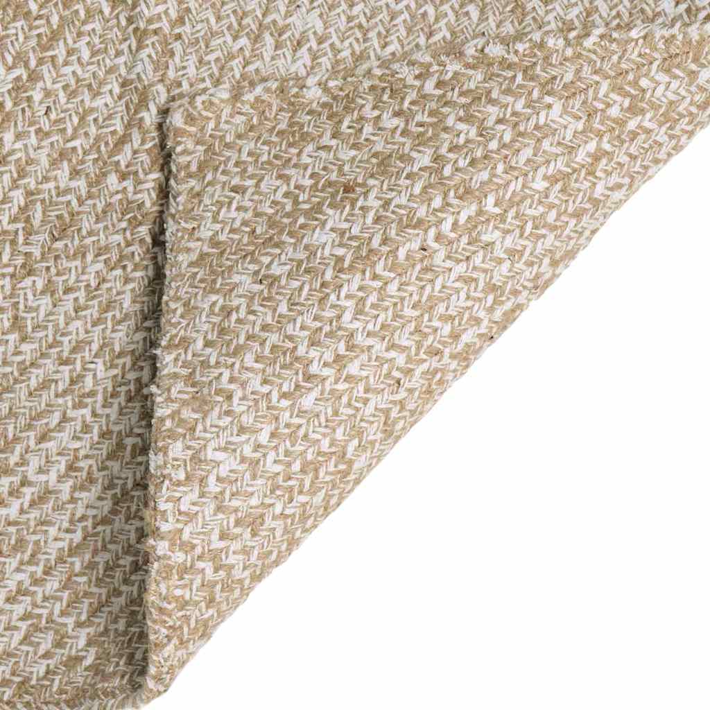 vidaXL Χαλιά χώρου Φυσικό και Λευκό 80 x 250 cm Γιούτα