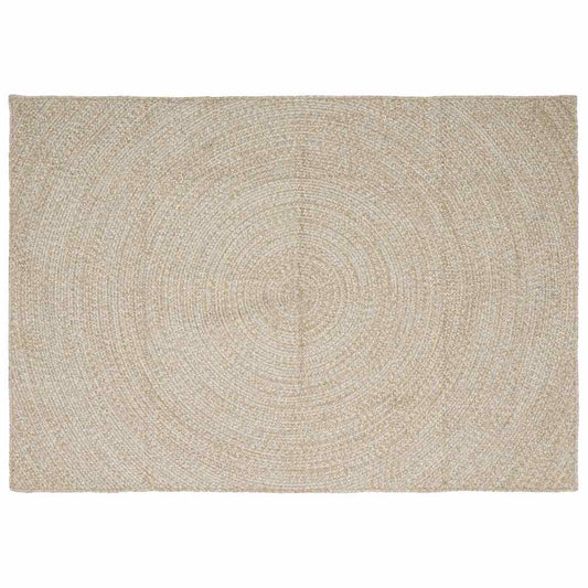 vidaXL Χαλιά χώρου Φυσικό και Λευκό 160 x 230 cm Γιούτα