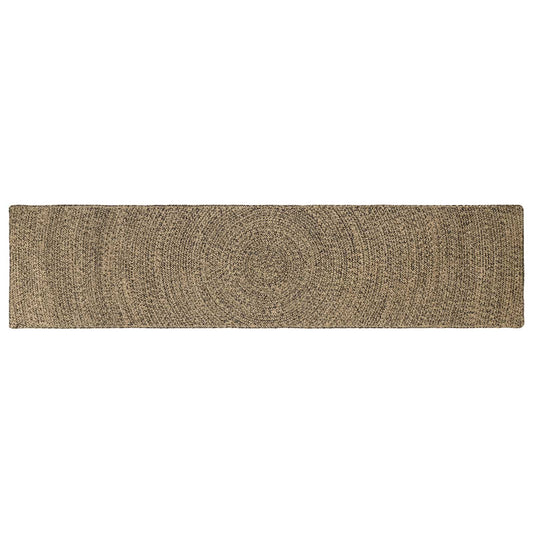 vidaXL Χαλιά χώρου Φυσικό και Μαύρο 60 x 300 cm Γιούτα