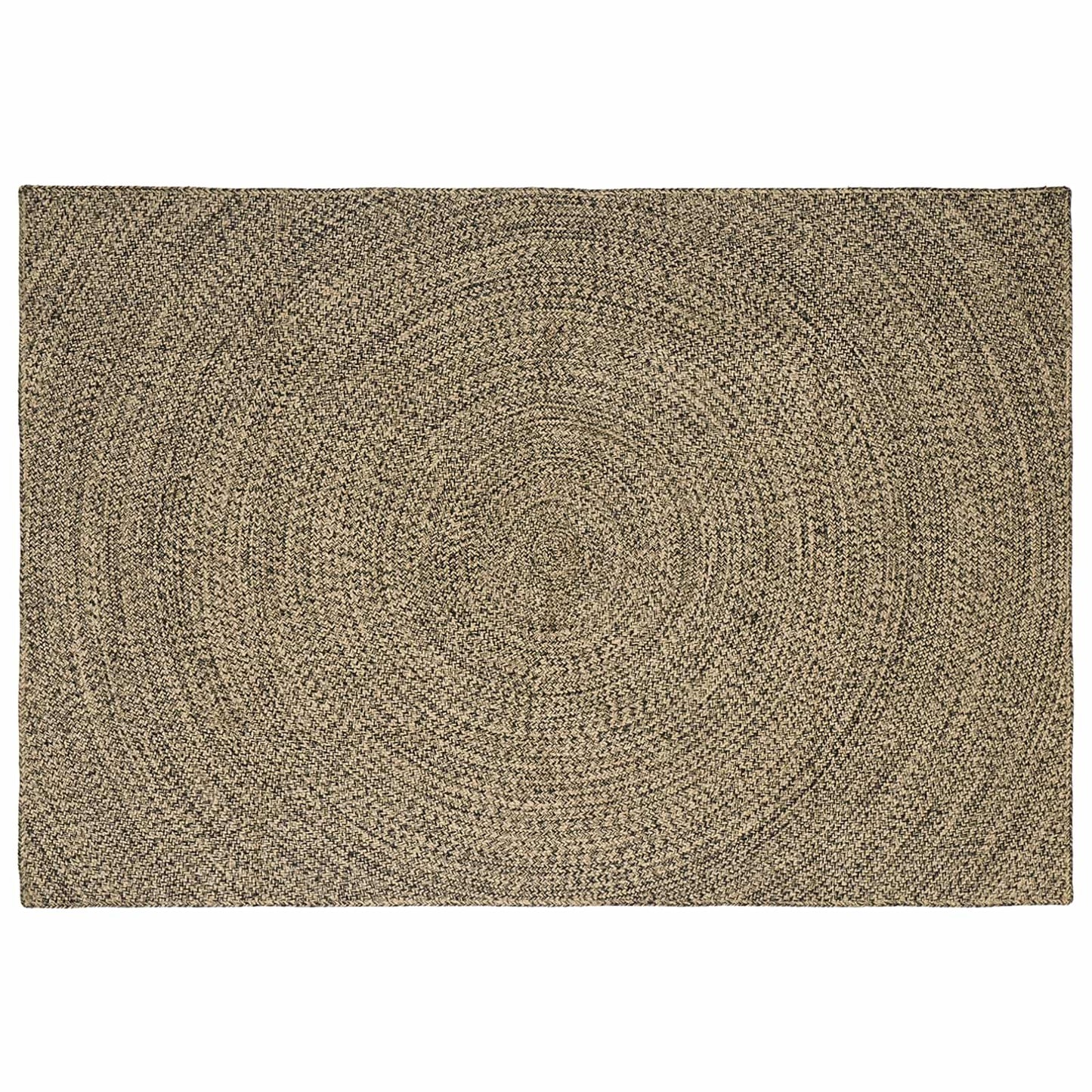 vidaXL Χαλιά χώρου Φυσικό και Μαύρο 160 x 230 cm Γιούτα