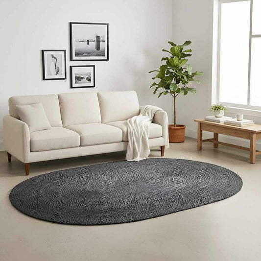 vidaXL Χαλιά χώρου Σκούρο Γκρι 100 x 152 εκ. Γιούτα