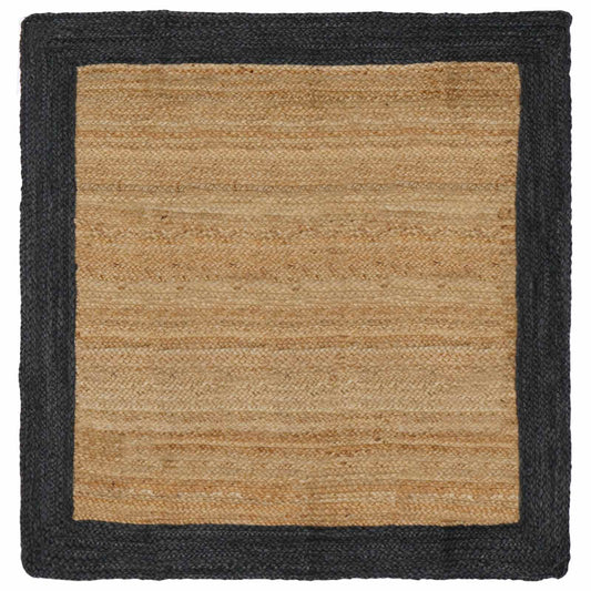 vidaXL Χαλιά χώρου Σκούρο Γκρι 120 x 120 cm Γιούτα