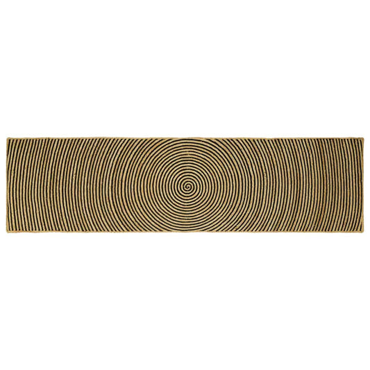 vidaXL Χαλιά χώρου Μαύρο 80 x 300 cm Γιούτα