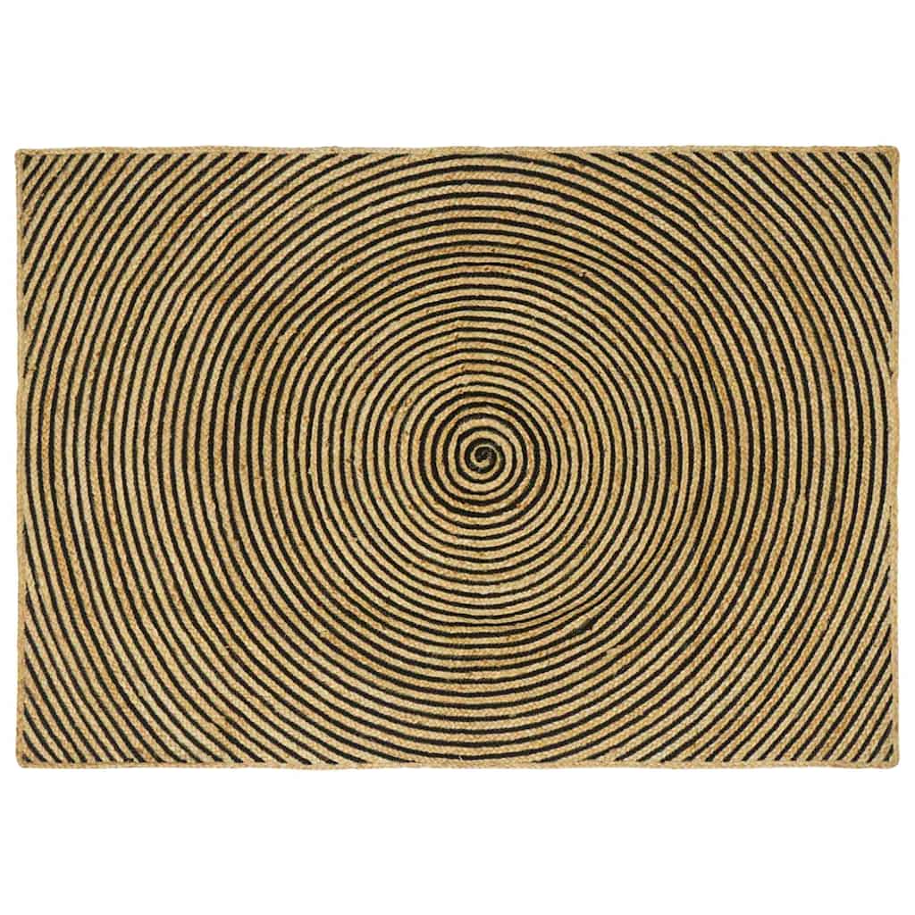 vidaXL Χαλιά χώρου Μαύρο 120 x 170 cm Γιούτα