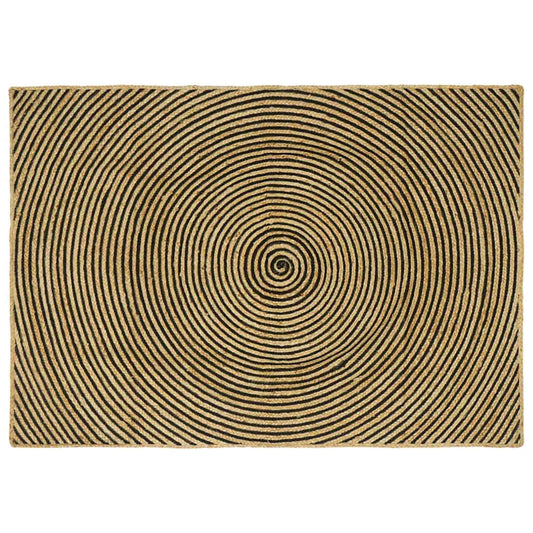 vidaXL Χαλιά χώρου Μαύρο 140 x 200 cm Γιούτα