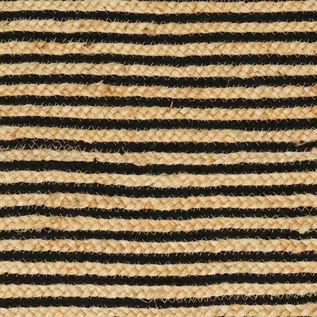 vidaXL Χαλί Φυσικό και Μαύρο 205 x 305 εκ Γιούτα