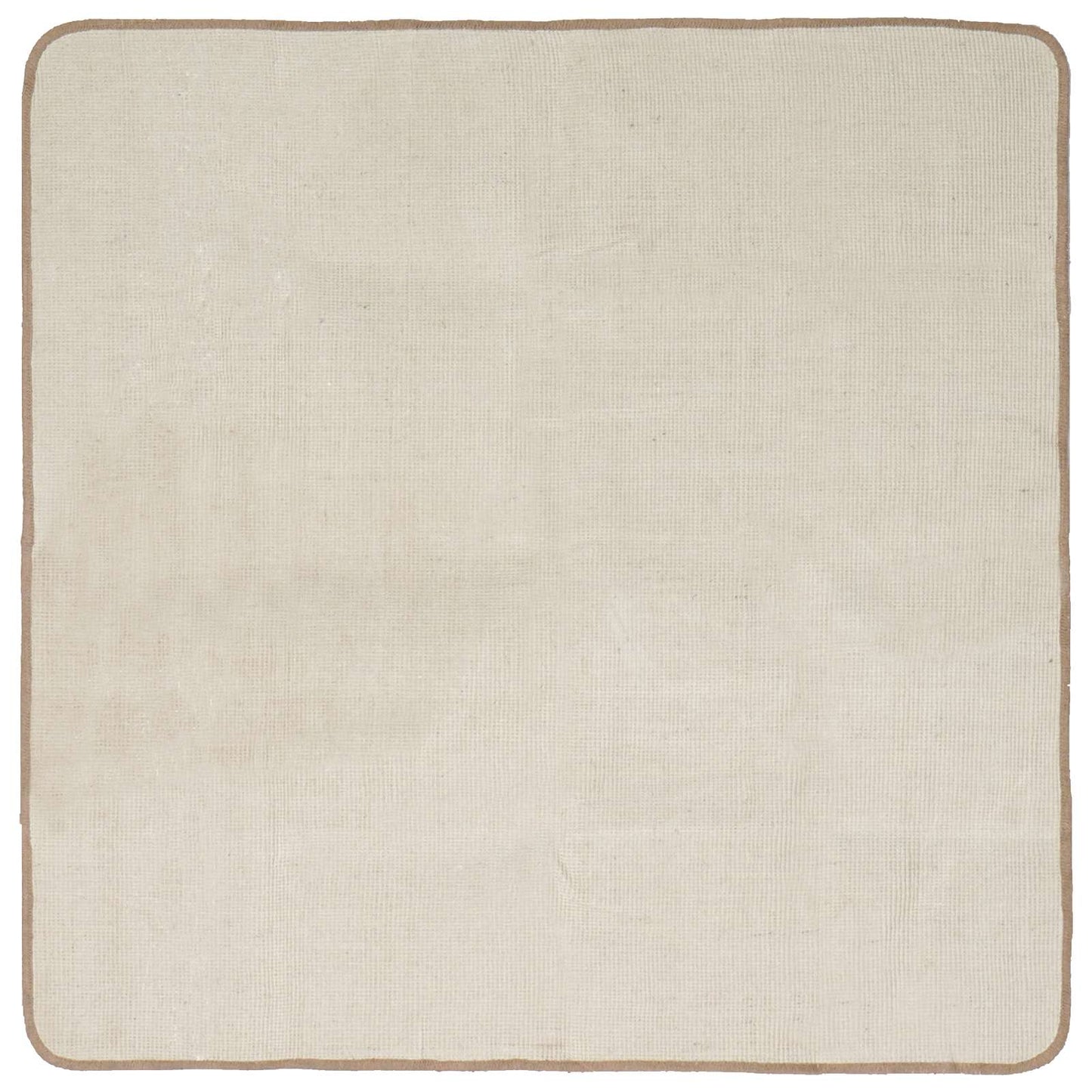 vidaXL Χαλί Περιοχής Ανοιχτό καφέ 120 x 120 cm Γιούτα