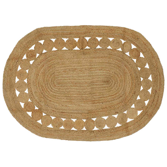 vidaXL Χαλιά χώρου Φυσικό 122 x 183 cm Γιούτα