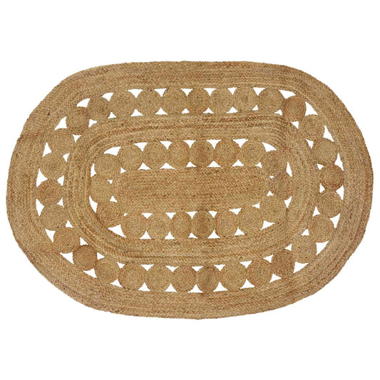 vidaXL Χαλιά χώρου Φυσικό 122 x 183 cm Γιούτα