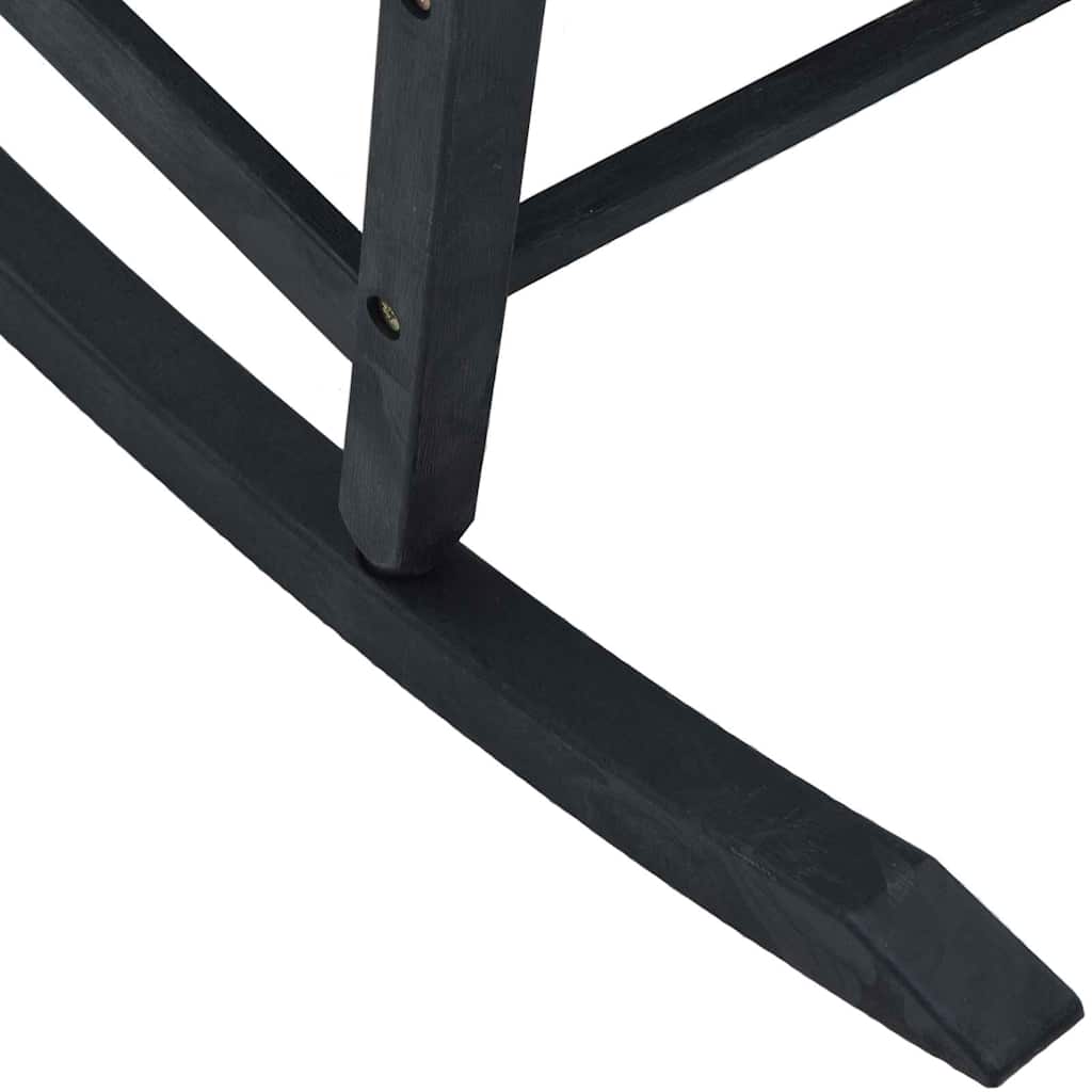 vidaXL Κουνιστή καρέκλα Κήπου Μαύρη 65x84x114 εκ. HDPE