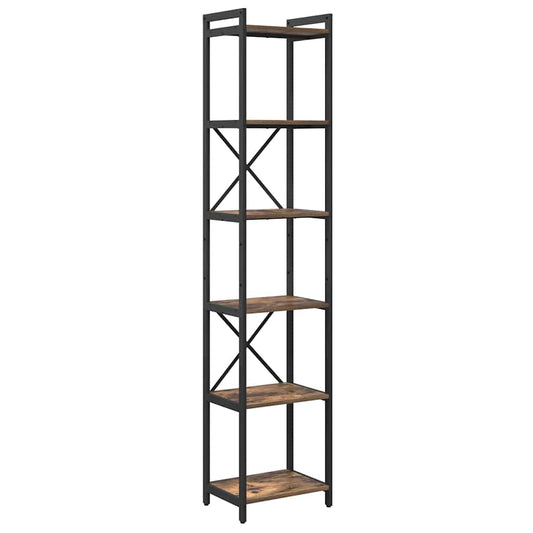 vidaXL Βιβλιοθήκη Καπνιστή δρυς 40 x 30 x 188 εκ Επεξεργασμένο ξύλο