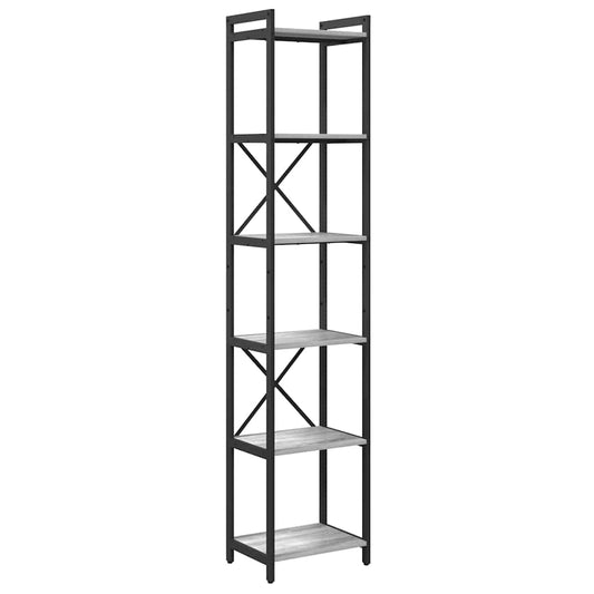 vidaXL Βιβλιοθήκη Γκρι sonoma 40 x 30 x 188 εκ Επεξεργασμένο ξύλο