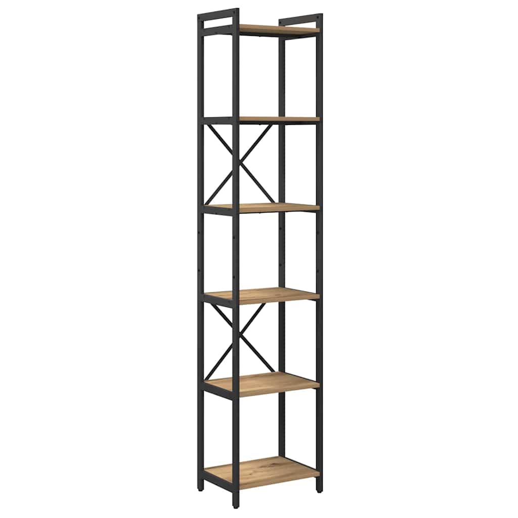 vidaXL Βιβλιοθήκη artisan δρυς 40 x 30 x 188 εκ Επεξεργασμένο ξύλο