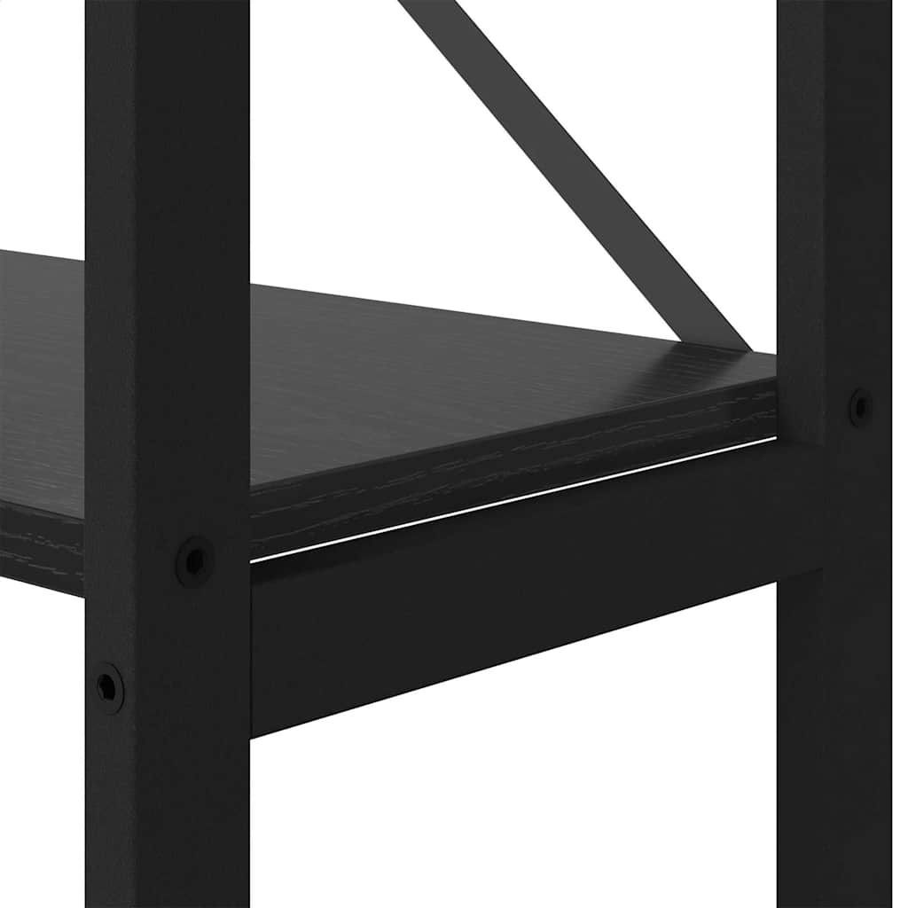 vidaXL Βιβλιοθήκη Μαύρη δρυς 40 x 30 x 153 εκ Επεξεργασμένο ξύλο