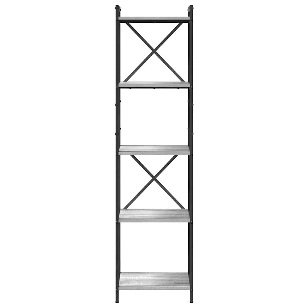 vidaXL Βιβλιοθήκη Γκρι sonoma 40 x 30 x 153 εκ Επεξεργασμένο ξύλο