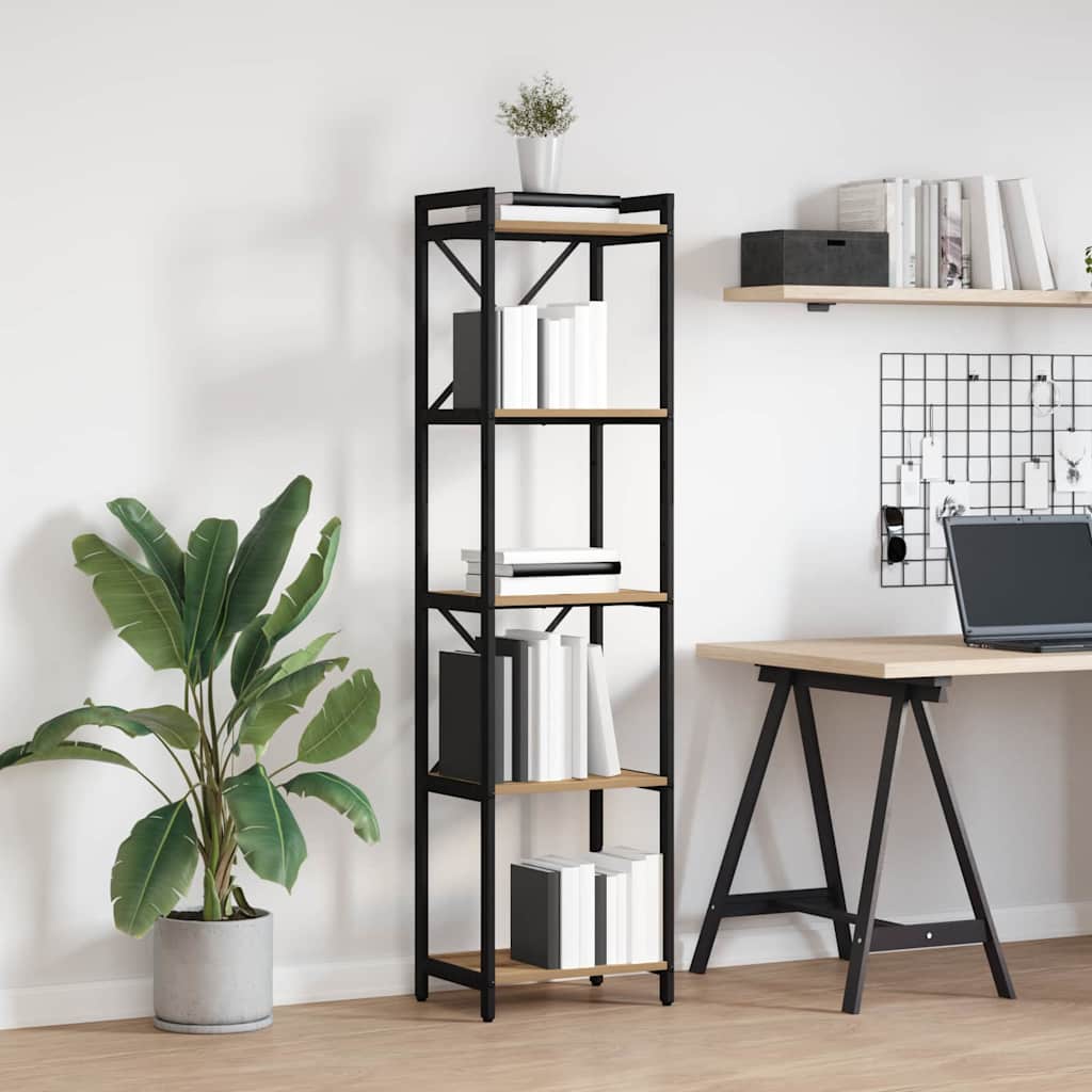 vidaXL Βιβλιοθήκη artisan δρυς 40 x 30 x 153 εκ Επεξεργασμένο ξύλο