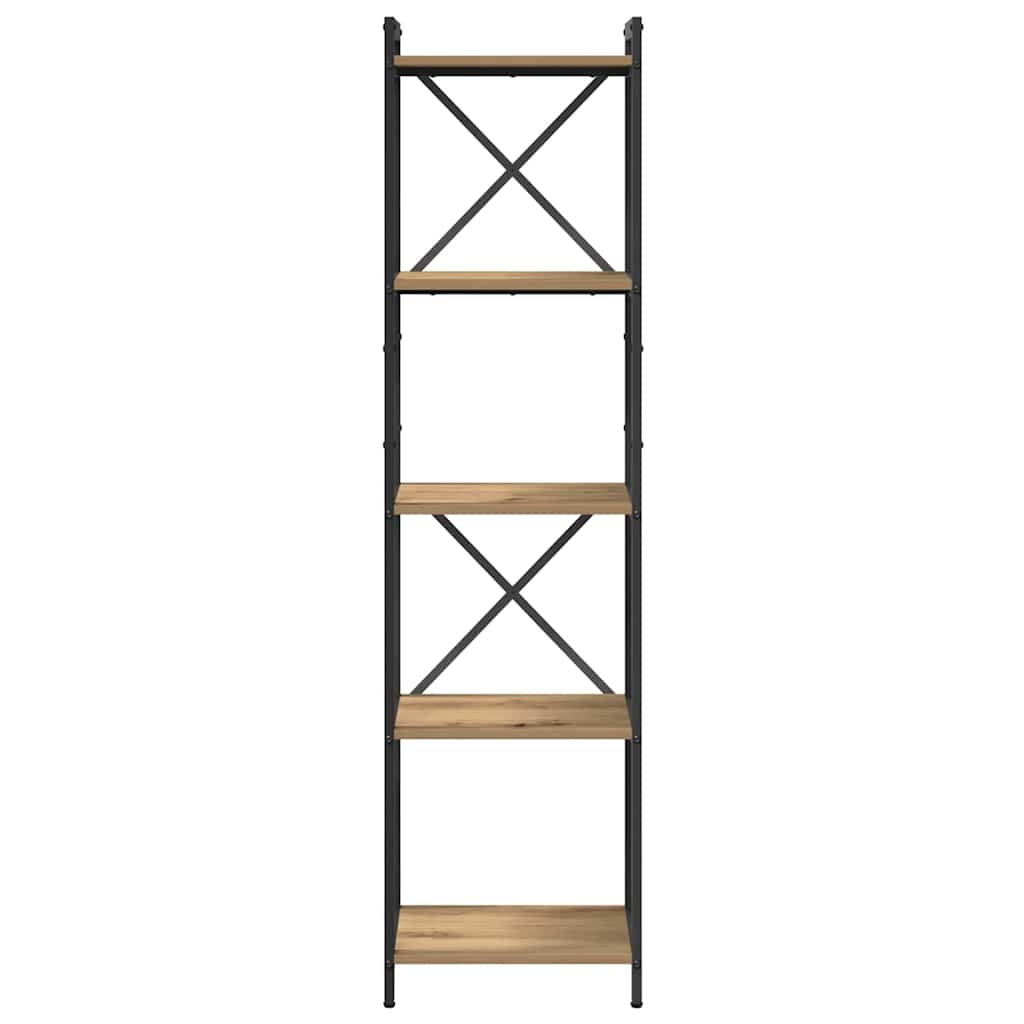 vidaXL Βιβλιοθήκη artisan δρυς 40 x 30 x 153 εκ Επεξεργασμένο ξύλο